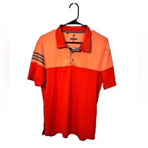 Adidas Men's Orange Polo Shirt